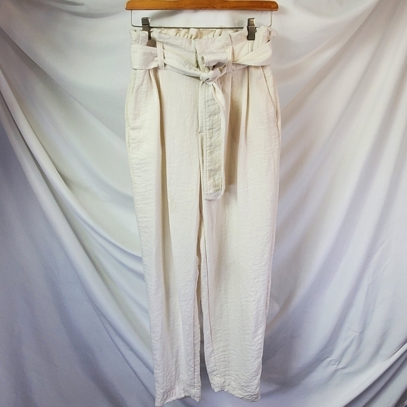 A new day cream bag waist tapered leg belted ankle pants size small (A-2) - Picture 7 of 7